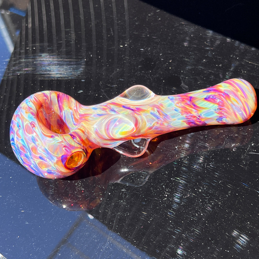 Multi-colored Marble Spoon Glass Pipe Jedi Glassworks   