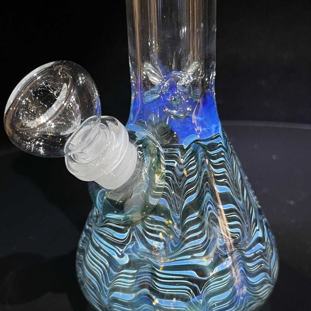 9" Color Rake Beaker Bong Glass Pipe Mary Jane's Glass