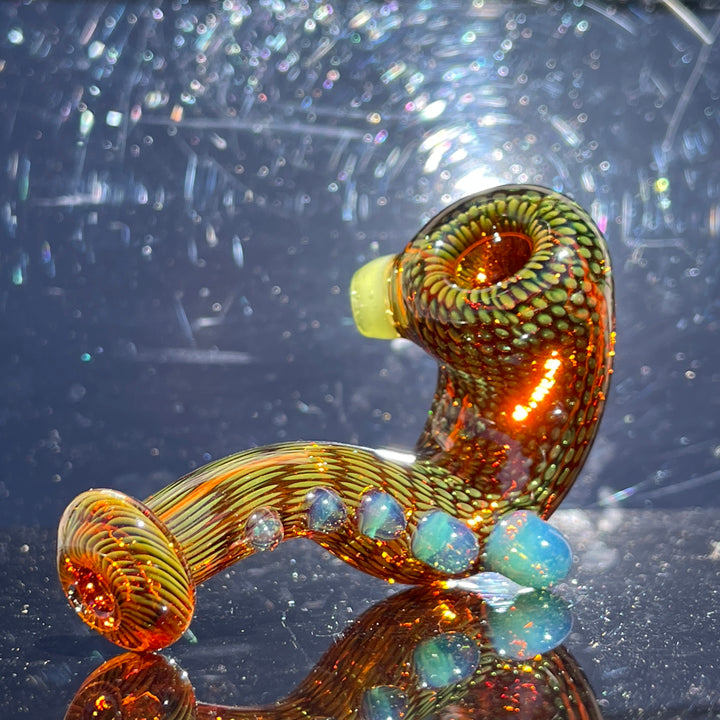 Snake Skin Sherlock Pipe Glass Pipe Firekist Glass   