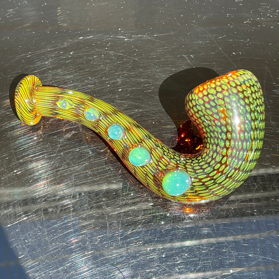 Snake Skin Sherlock Pipe Glass Pipe Firekist Glass   