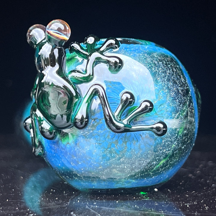 Green Frog Spoon Glass Pipe Beezy Glass   