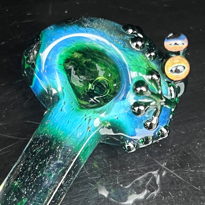 Green Frog Spoon Glass Pipe Beezy Glass   