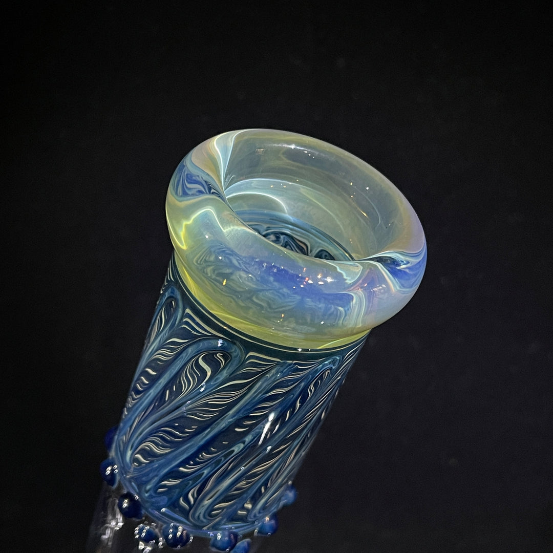 15" Fumed Bent Neck Color Rake Beaker Bong Glass Pipe Mary Jane's Glass