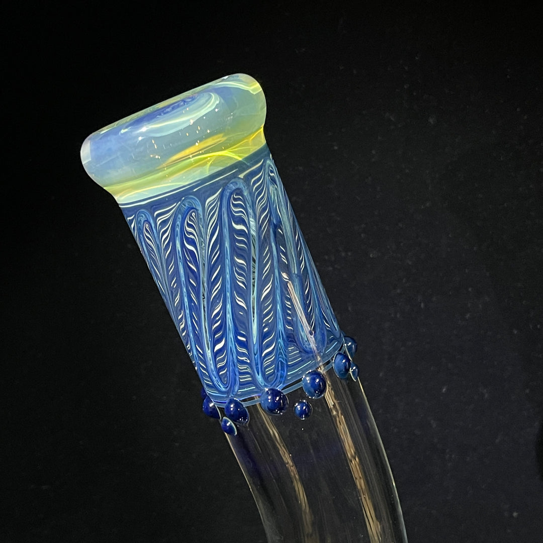 15" Fumed Bent Neck Color Rake Beaker Bong Glass Pipe Mary Jane's Glass