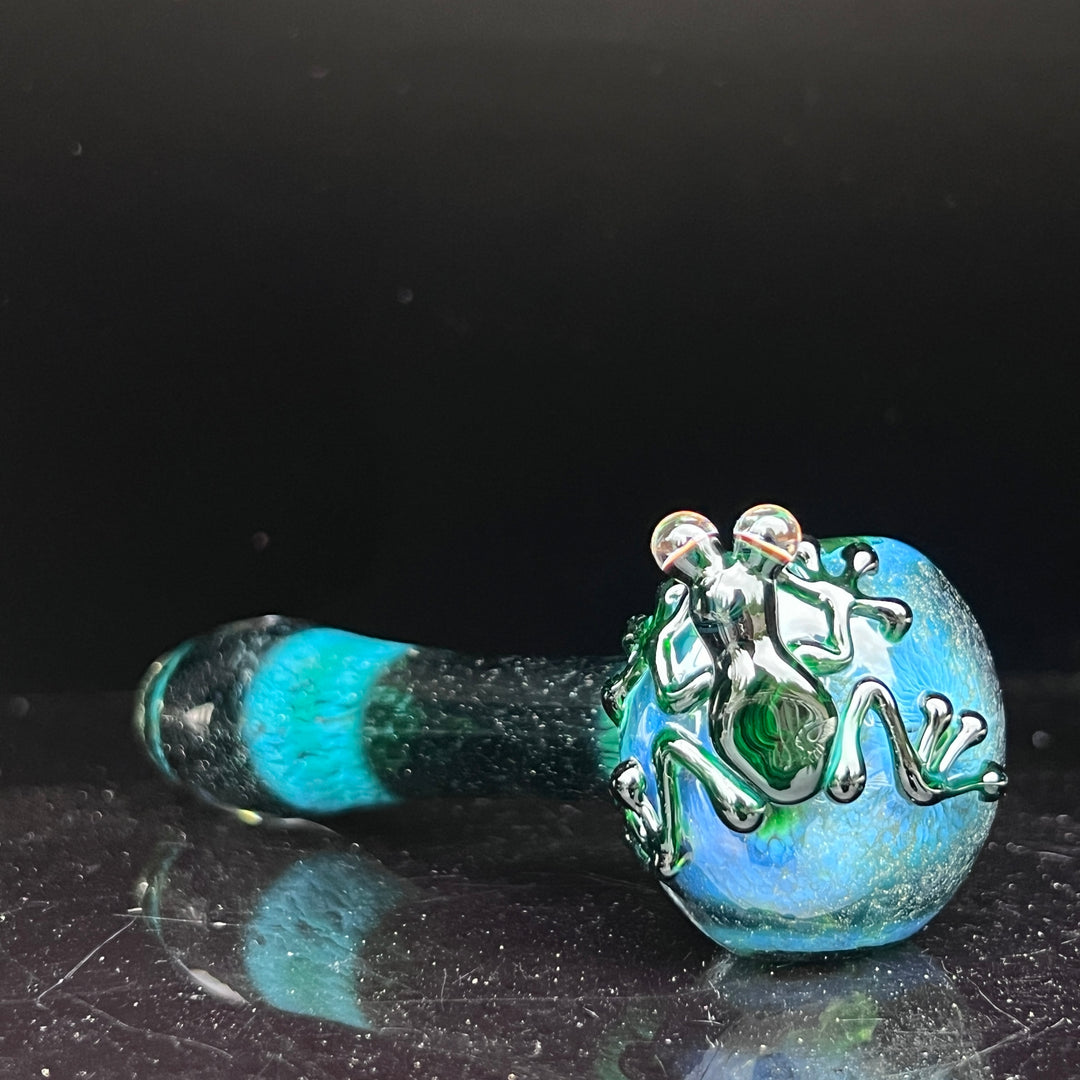 Green Frog Spoon Glass Pipe Beezy Glass   