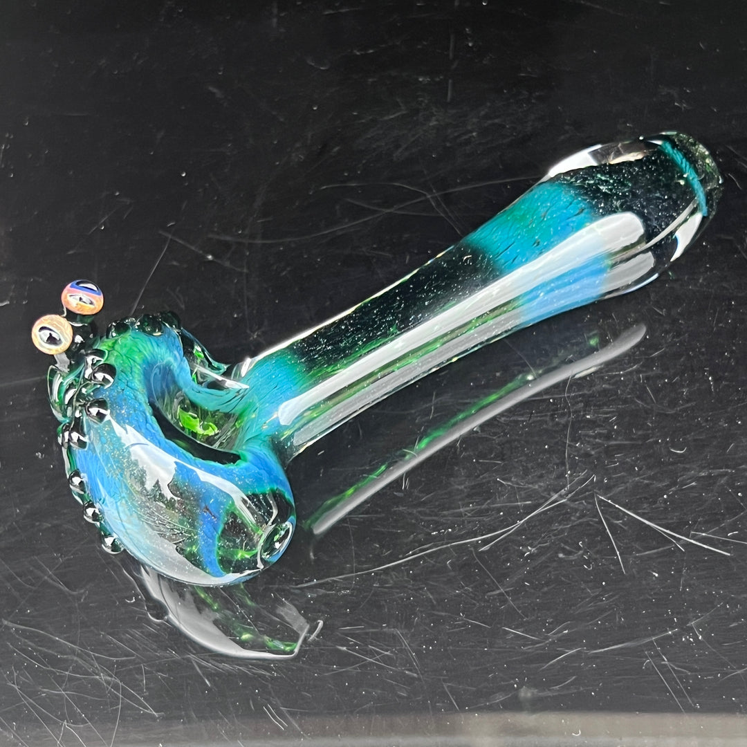 Green Frog Spoon Glass Pipe Beezy Glass   