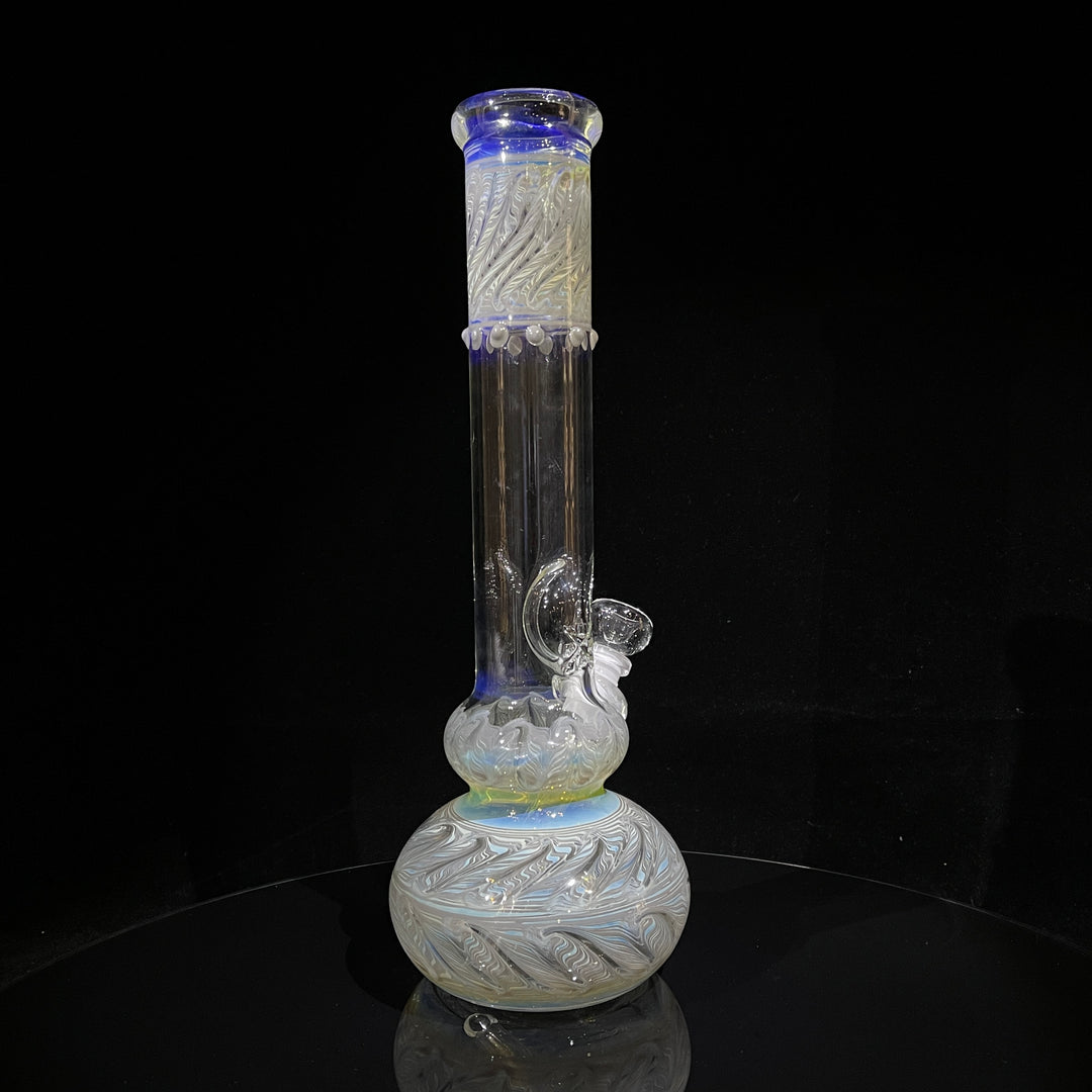 14" Double Bubble Color Rake Fumed Bong Glass Pipe Mary Jane's Glass