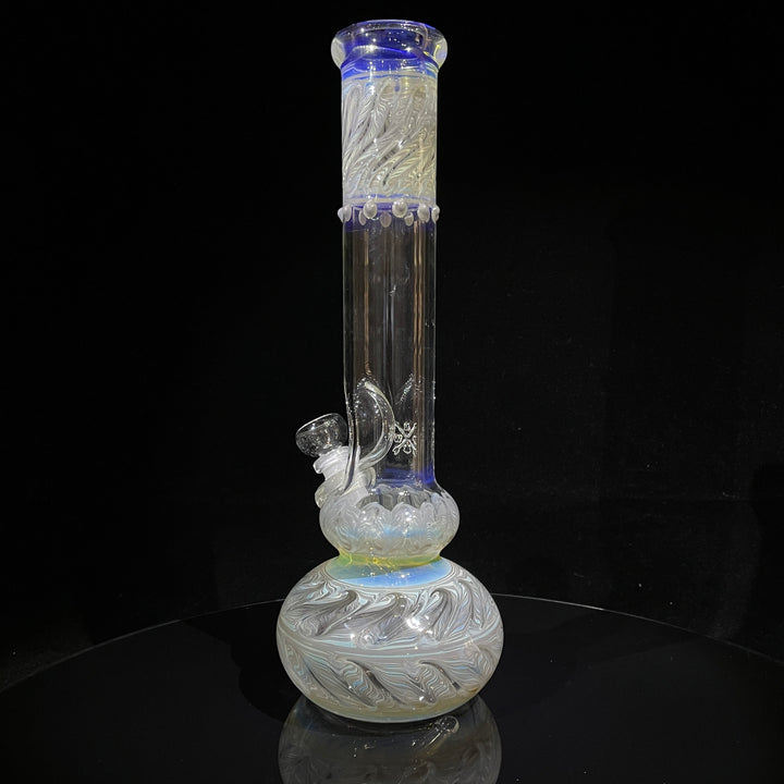 14" Double Bubble Color Rake Fumed Bong Glass Pipe Mary Jane's Glass