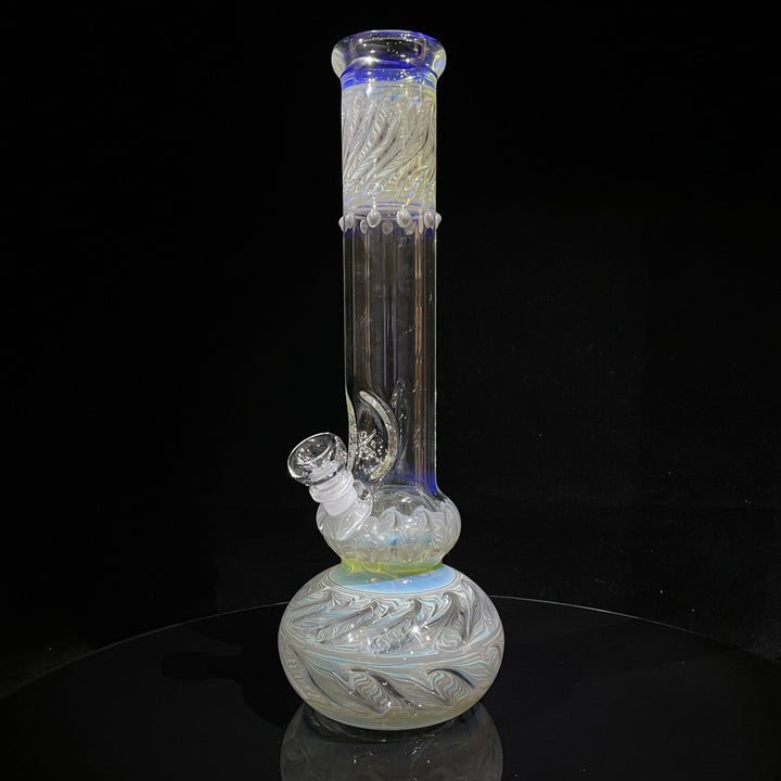 14" Double Bubble Color Rake Fumed Bong Glass Pipe Mary Jane's Glass