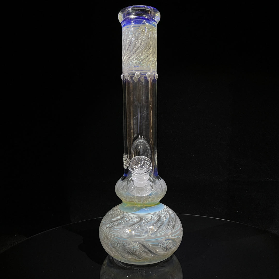 14" Double Bubble Color Rake Fumed Bong Glass Pipe Mary Jane's Glass