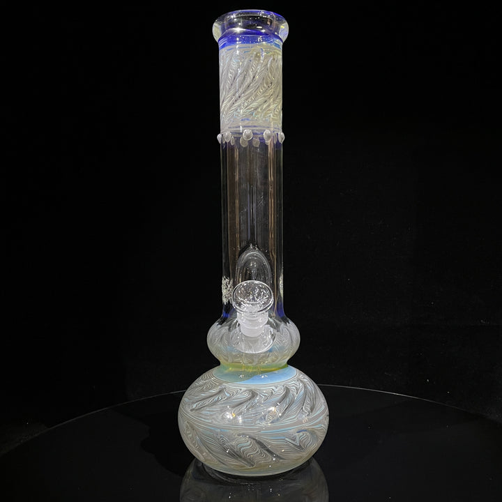 14" Double Bubble Color Rake Fumed Bong Glass Pipe Mary Jane's Glass