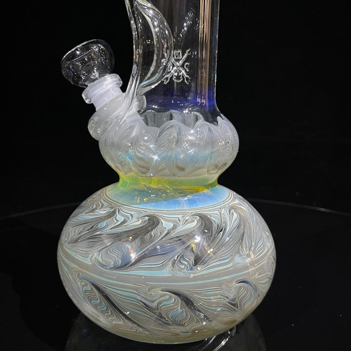 14" Double Bubble Color Rake Fumed Bong Glass Pipe Mary Jane's Glass