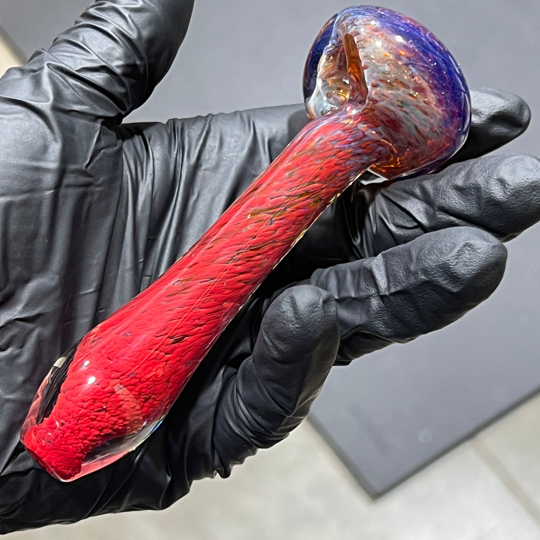 Purple Magic Red Frit Pipe Glass Pipe Beezy Glass