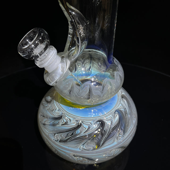 14" Double Bubble Color Rake Fumed Bong Glass Pipe Mary Jane's Glass