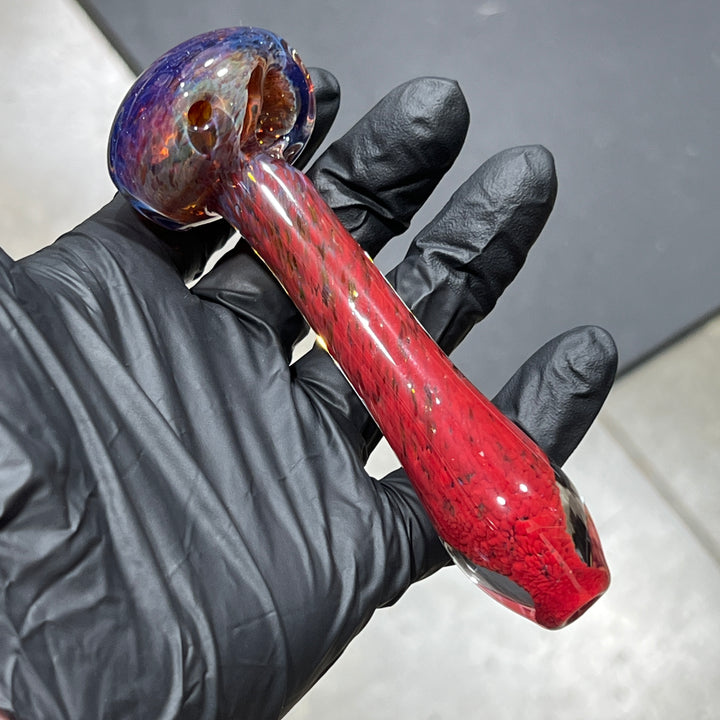 Purple Magic Red Frit Pipe Glass Pipe Beezy Glass