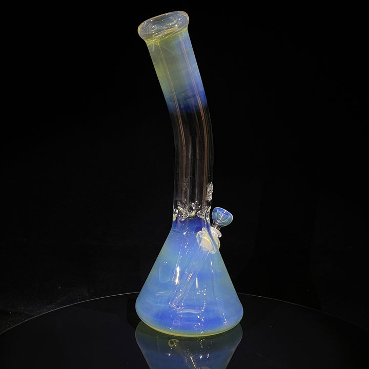 15" Fumed Bent Neck Beaker Bong Glass Pipe Mary Jane's Glass