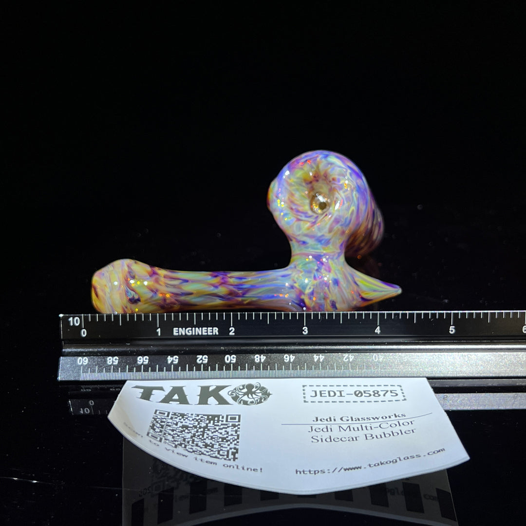 Jedi Multi-Color Sidecar Bubbler Glass Pipe Jedi Glassworks   