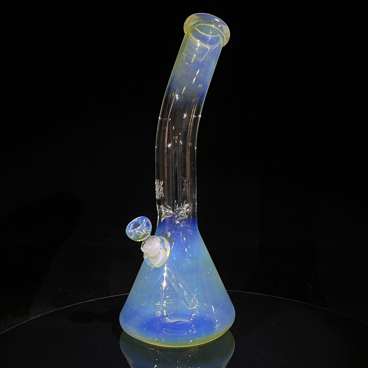 15" Fumed Bent Neck Beaker Bong Glass Pipe Mary Jane's Glass