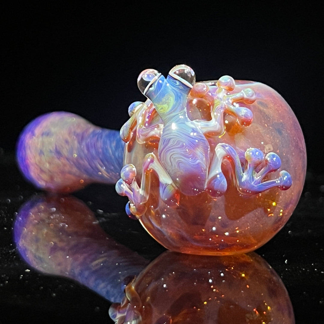 Purple Magic Frog Spoon Glass Pipe Beezy Glass