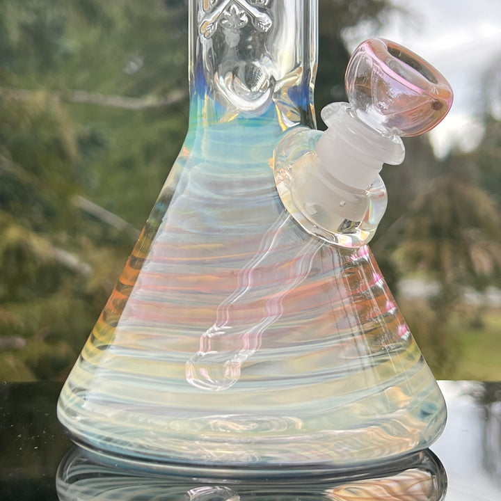 10" Fumed Swirl Beaker Bong Glass Pipe Mary Jane's Glass