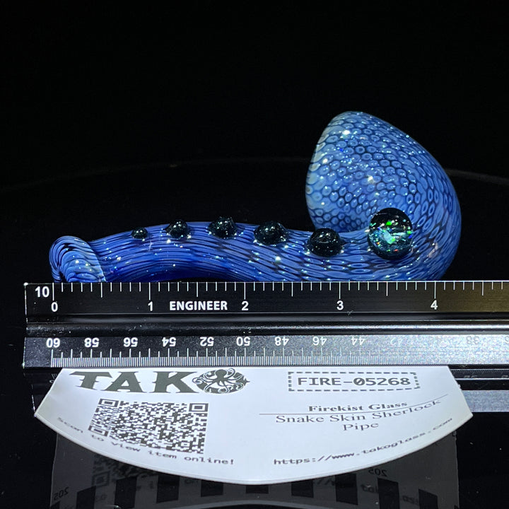 Snake Skin Sherlock Pipe Glass Pipe Firekist Glass   