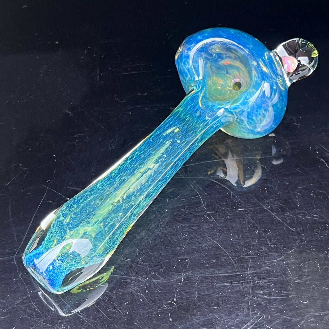 Blue Frit Opal Pipe Glass Pipe Beezy Glass   