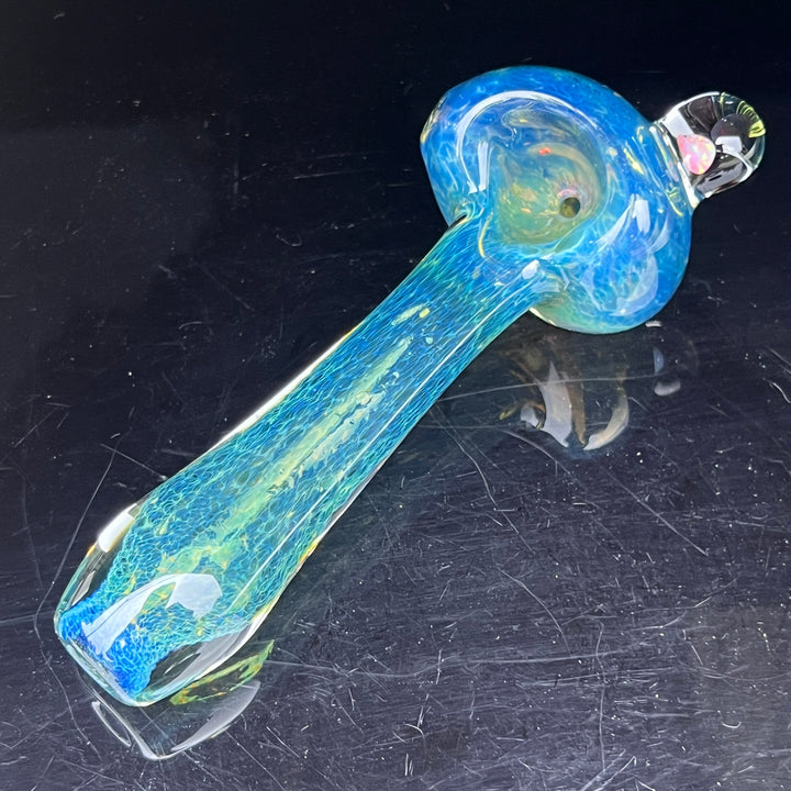 Blue Frit Opal Pipe Glass Pipe Beezy Glass   