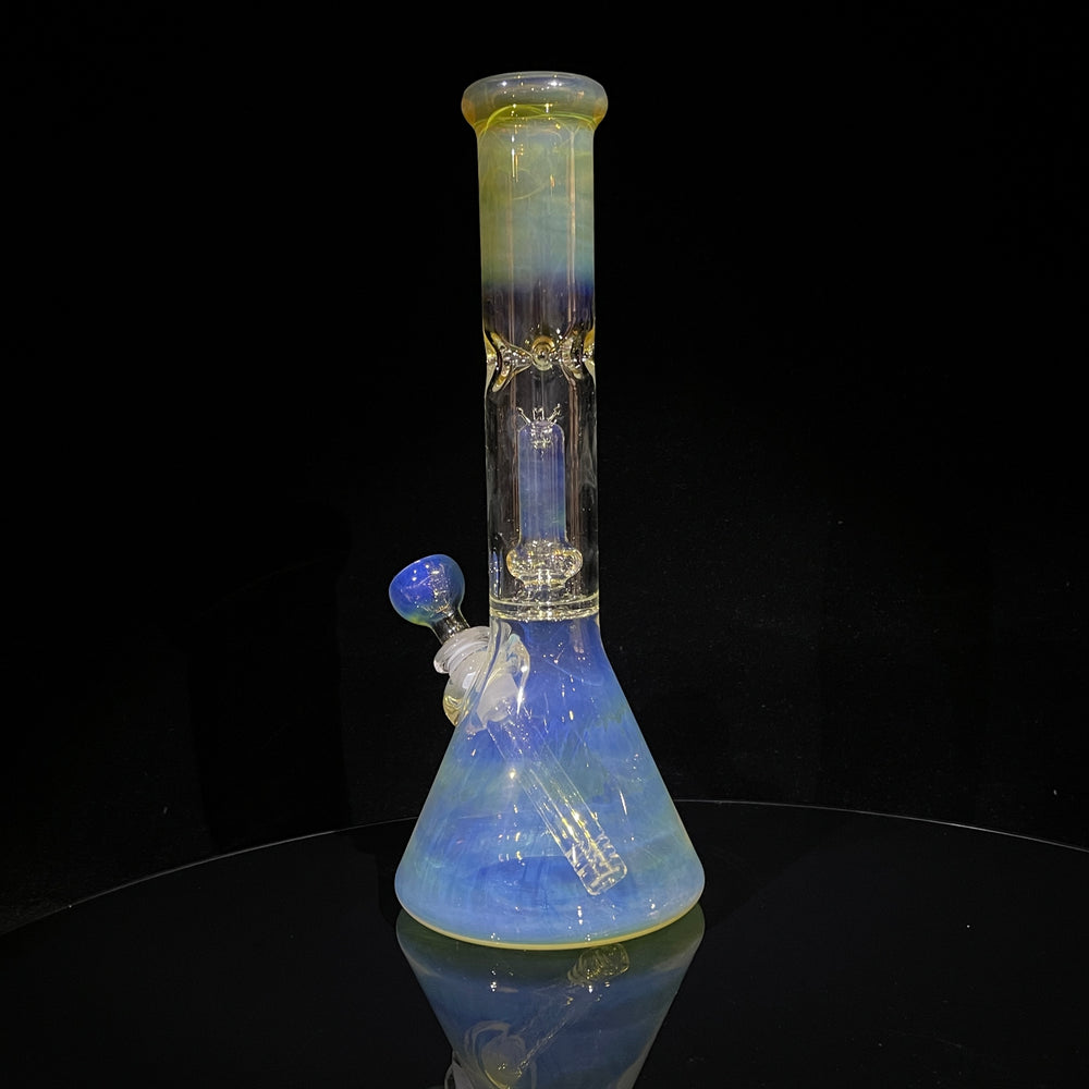 11" Fumed Perc Beaker Bong Glass Pipe Mary Jane's Glass