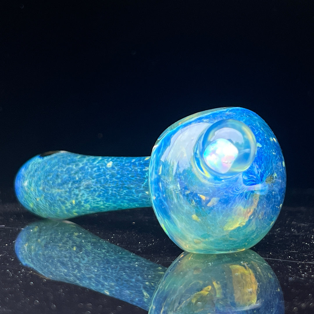 Blue Frit Opal Pipe Glass Pipe Beezy Glass   