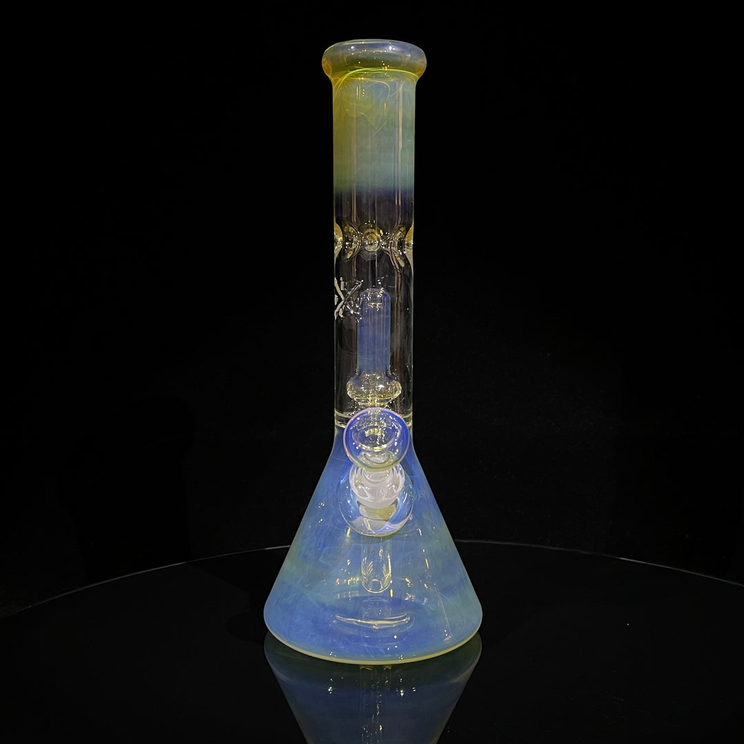 11" Fumed Perc Beaker Bong Glass Pipe Mary Jane's Glass