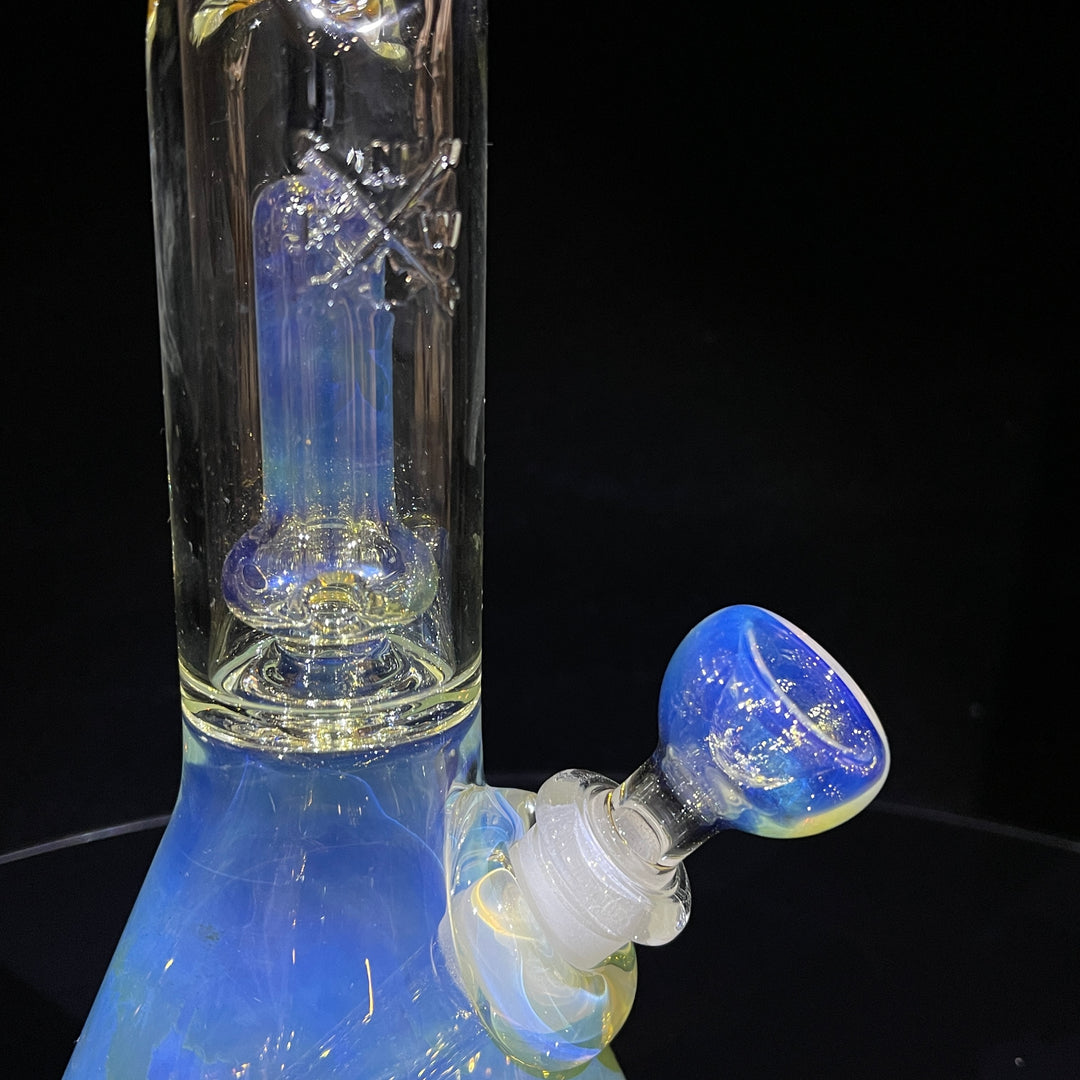 11" Fumed Perc Beaker Bong Glass Pipe Mary Jane's Glass