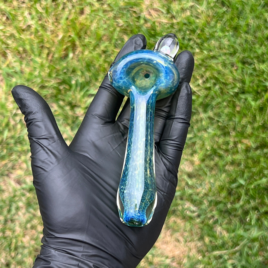 Blue Frit Opal Pipe Glass Pipe Beezy Glass   