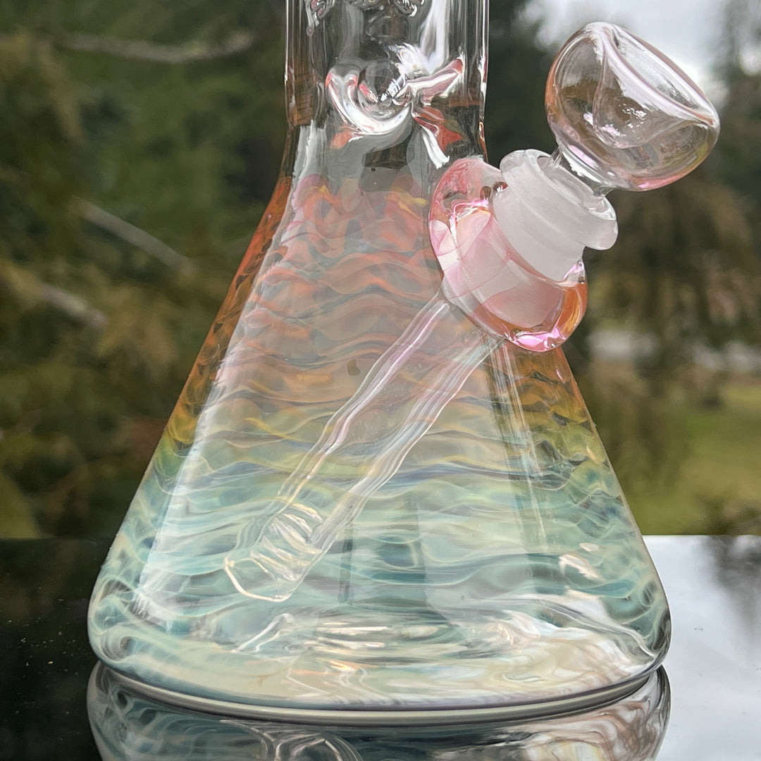 10" Fumed Swirl Beaker Bong Glass Pipe Mary Jane's Glass