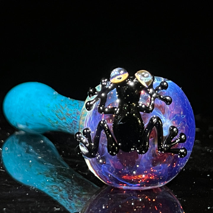 Purple Magic Frog Spoon Glass Pipe Beezy Glass