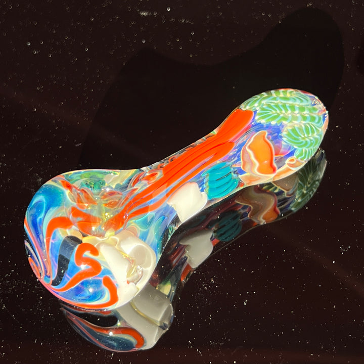 Color Inside Out Spoon Glass Pipe Tiny Mike   