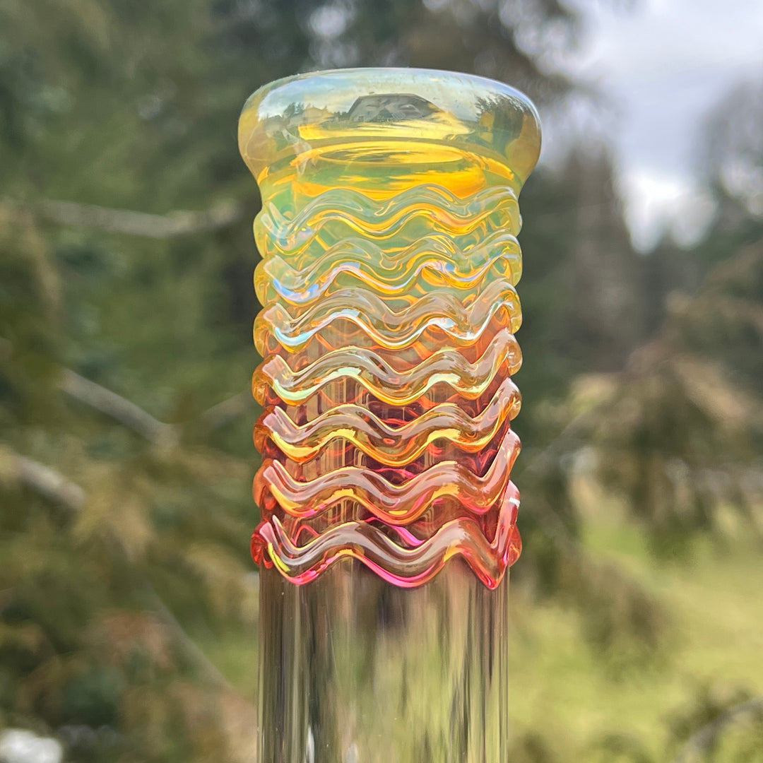 10" Fumed Swirl Beaker Bong Glass Pipe Mary Jane's Glass