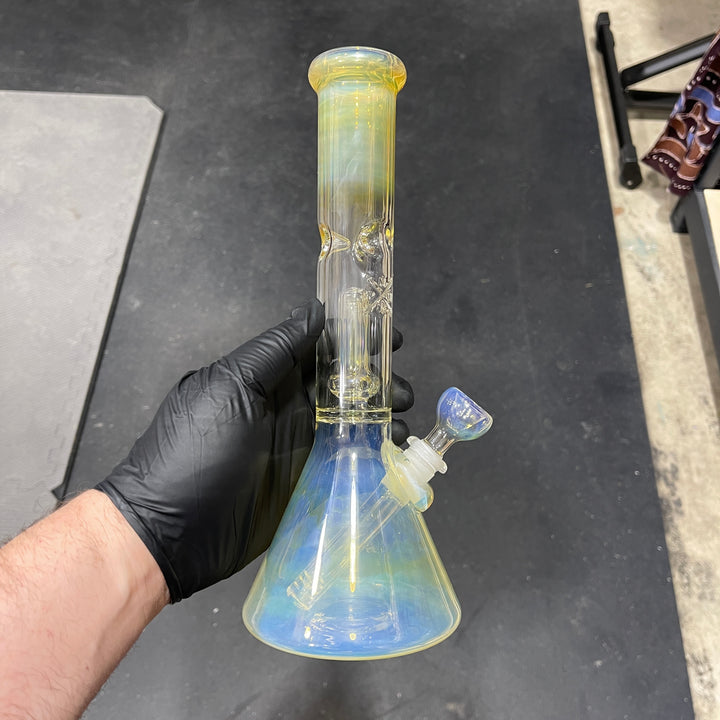 11" Fumed Perc Beaker Bong Glass Pipe Mary Jane's Glass