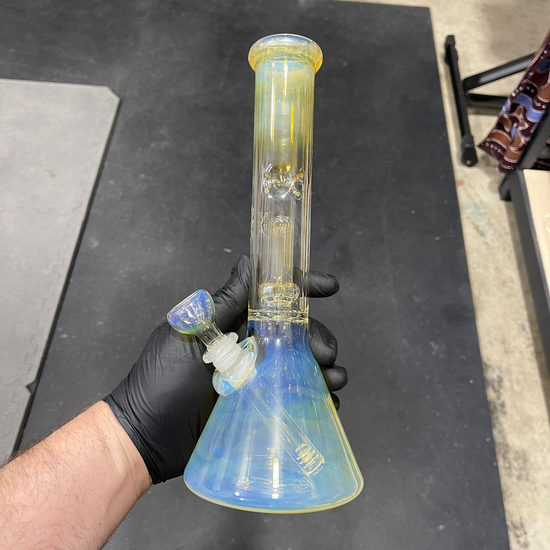 11" Fumed Perc Beaker Bong Glass Pipe Mary Jane's Glass