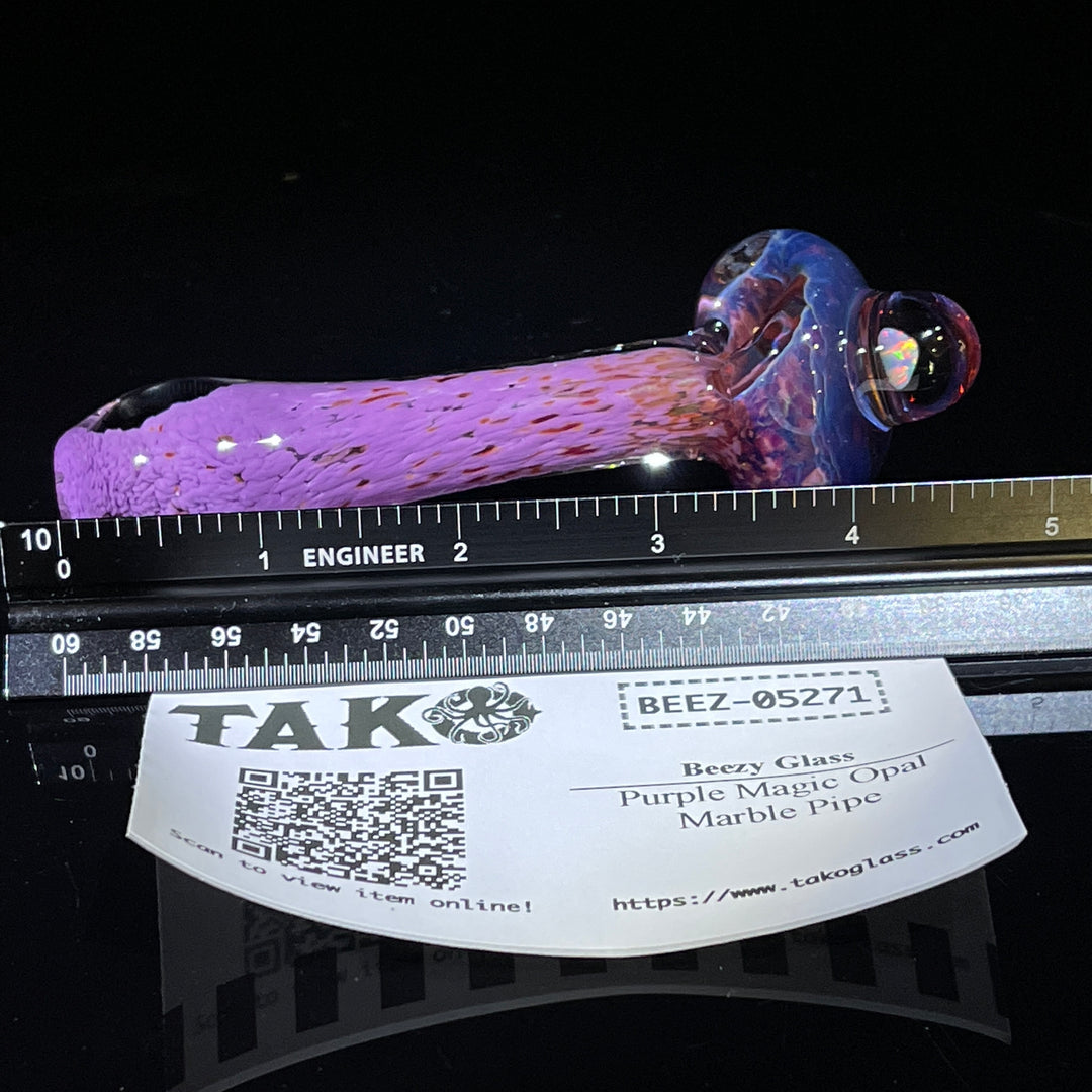 Purple Magic Opal Marble Pipe Glass Pipe Beezy Glass   