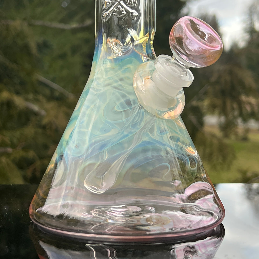 10" Fumed Swirl Beaker Bong Glass Pipe Mary Jane's Glass