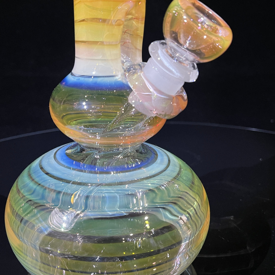 9.5" Fumed Double Bubble Bong Glass Pipe Mary Jane's Glass