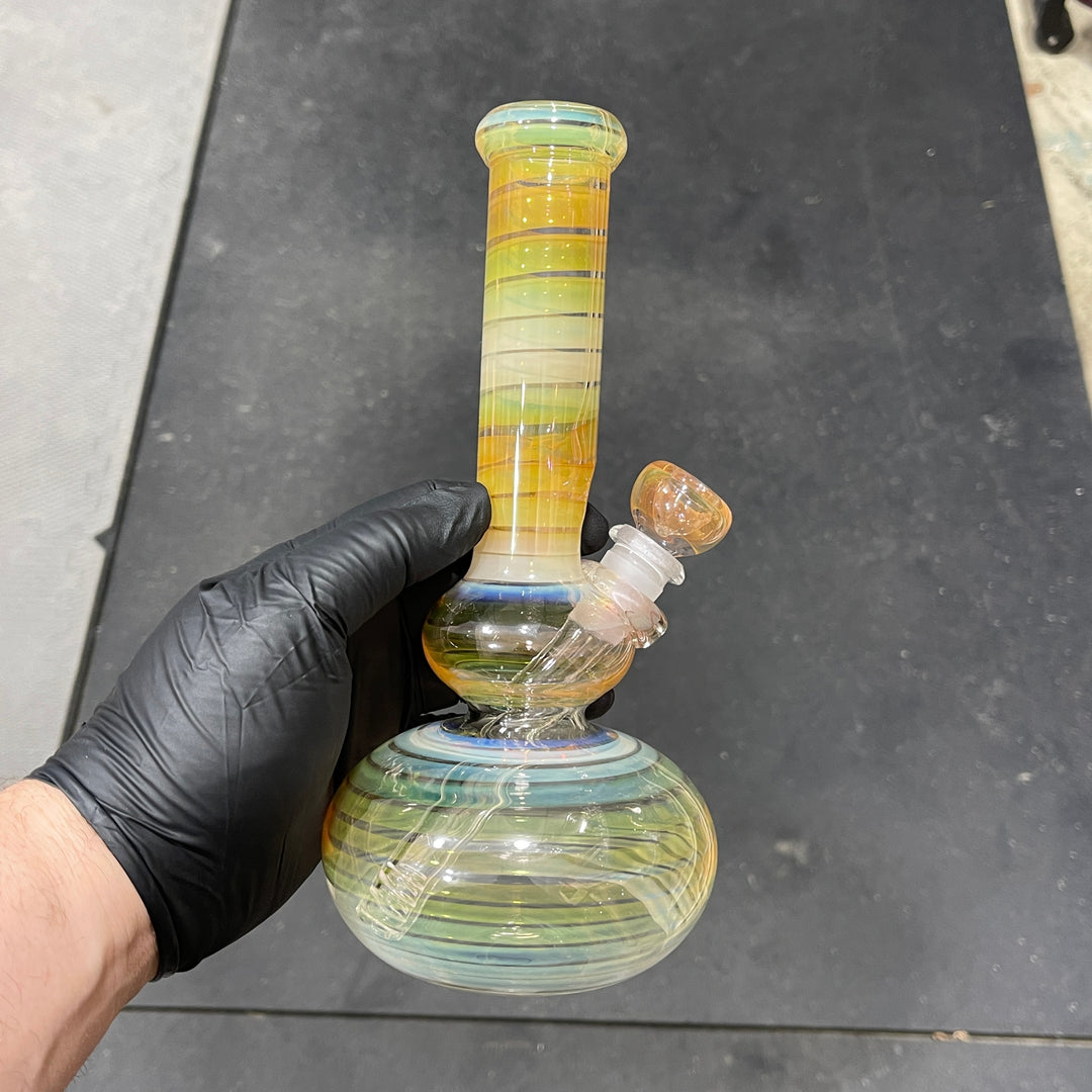 9.5" Fumed Double Bubble Bong Glass Pipe Mary Jane's Glass