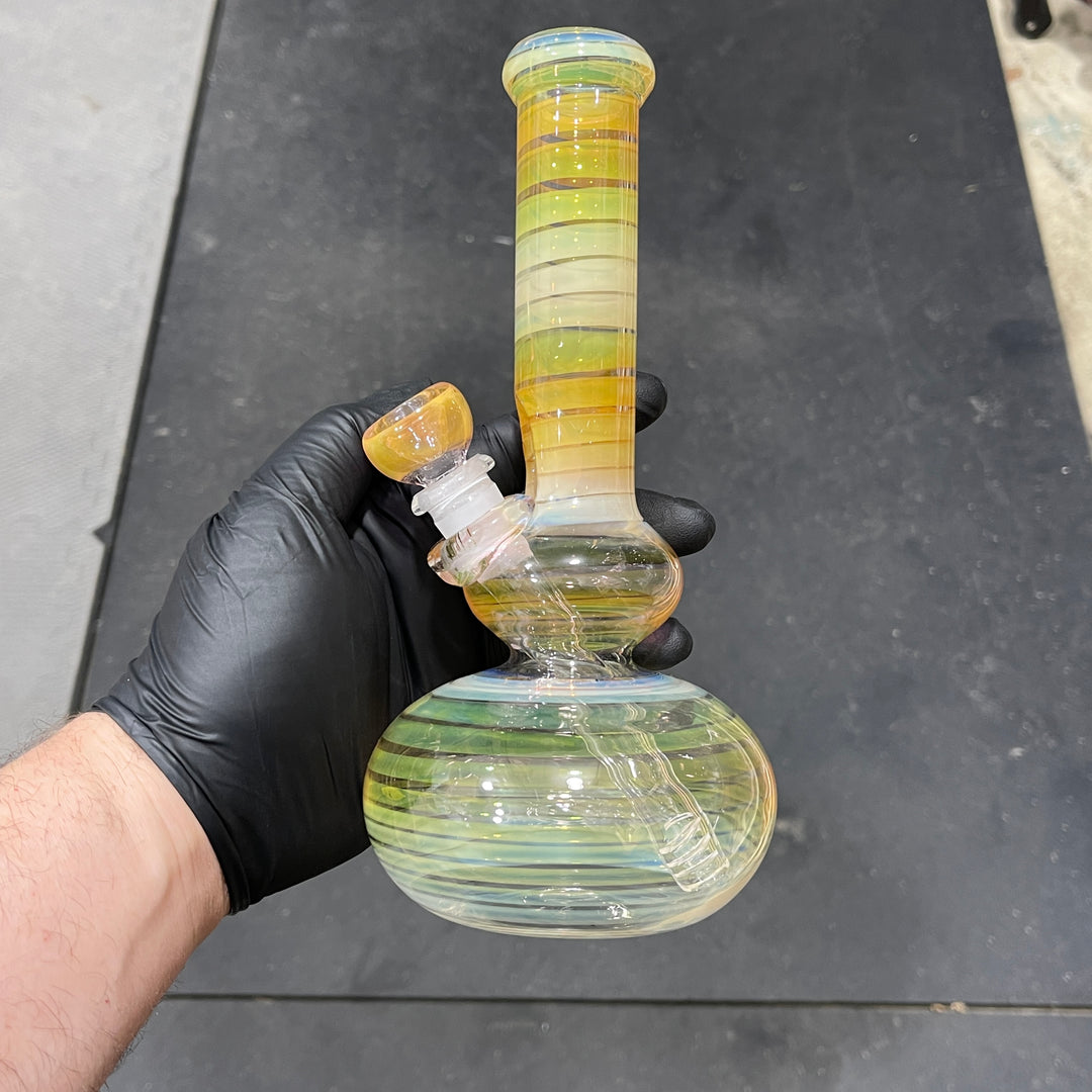 9.5" Fumed Double Bubble Bong Glass Pipe Mary Jane's Glass