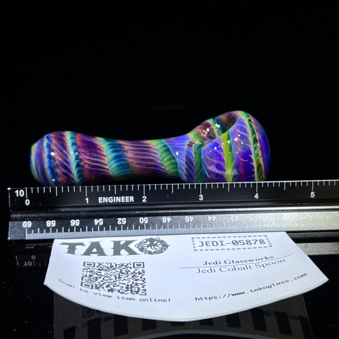 Purple Tie Dye Spoon Glass Pipe Jedi Glassworks   