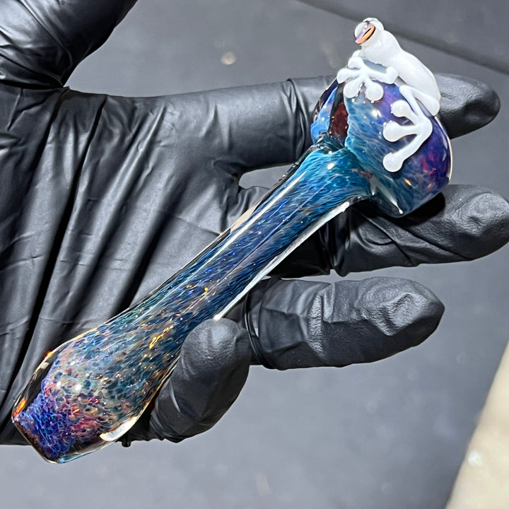 Purple Magic Frog Spoon Glass Pipe Beezy Glass