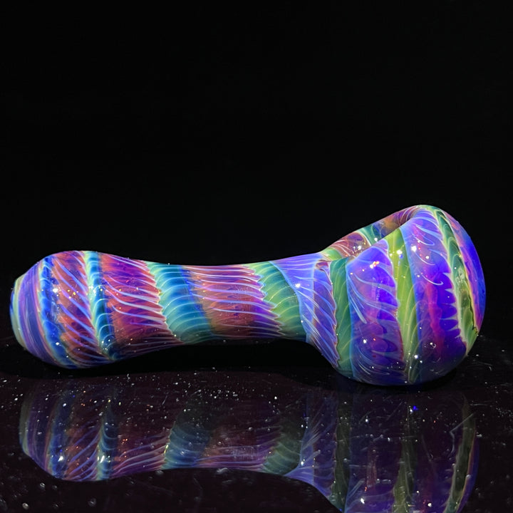 Purple Tie Dye Spoon Glass Pipe Jedi Glassworks   