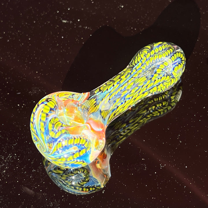 Color Inside Out Spoon Glass Pipe Tiny Mike   