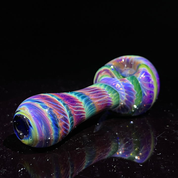 Purple Tie Dye Spoon Glass Pipe Jedi Glassworks   