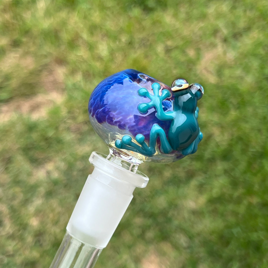 14mm Purple Nebula Frog PullSlide Tako x Beezy Collab Accessory Tako Glass   