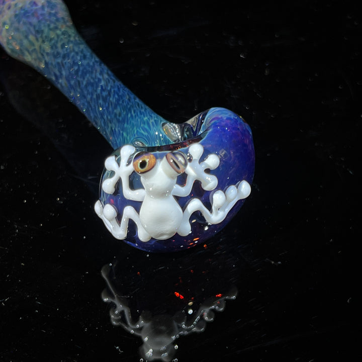 Purple Magic Frog Spoon Glass Pipe Beezy Glass